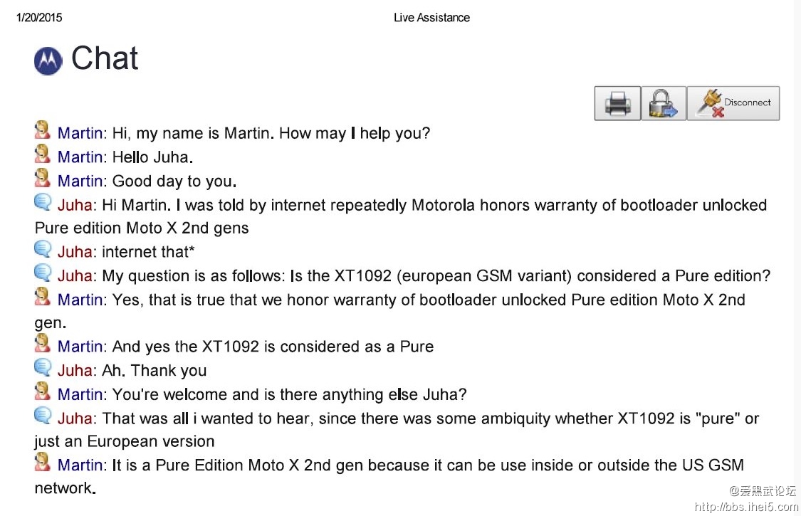 Pure Moto X 2在欧洲解锁BL还是可以保修,联想